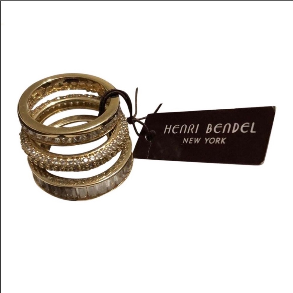 Henri Bendel Gold Stack Rings